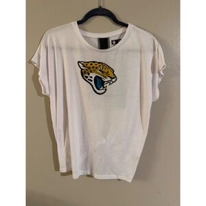 Team Apparel Jacksonville Jaguars NFL Women's White T Shirt Size S